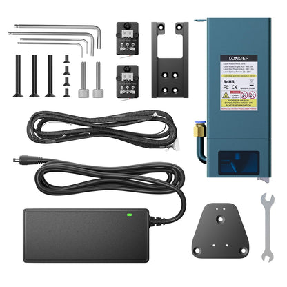 Longer 30W Laser Engraver Module, Powerful Laser Head, Compatible with RAY5, High-Speed Cutting & Precision Engraving, DIY Kit with Safety Goggles Included