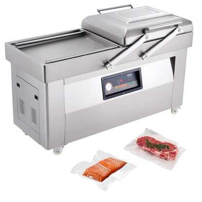 VEVOR Chamber Vacuum Sealer, 1200W Sealing Power, Vacuum Packing Machine for Wet Foods, Meats, Marinades and More, Compact Size with 23.62" Sealing Length, Applied in Home Kitchen and Commercial Use