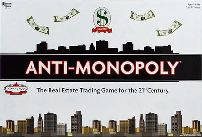University Games Anti-Monopoly - Fresh Twist on the Classic Real Estate Game for 2-4 Players Ages 8 and Up