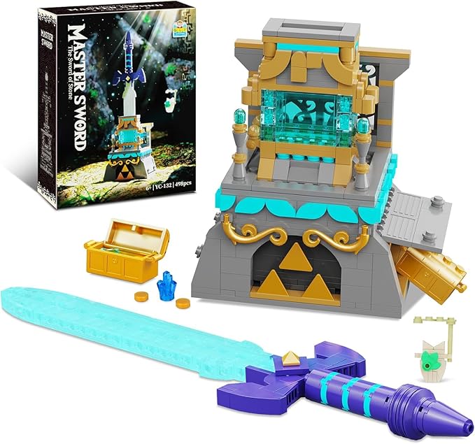 BOTW The Master Sword Glowing Building Block SetSword Toy Set for Adults Boy Fans Kids Ages 6-12 Year Old（498PCS)
