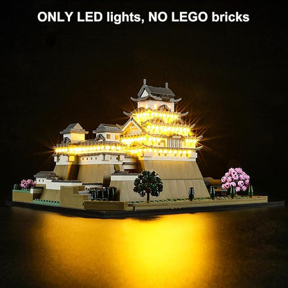 Vaodest LED Light for Lego Architecture 21060 Himeji Castle SetDesign and Configuration Compatible with Lego 21060 Model(LED Light Only Not Building Block Kit)