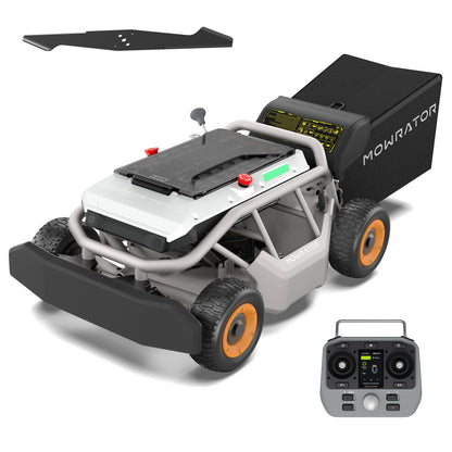Mowrator S1 4WD 12Ah Remote Control Lawn Mower, All-Season Yard Care, 75% (37°) Slope Climbing, 21" Cutting Width, 1.5–4.3" Adjustable Cutting Height, Up to 0.75 Acres