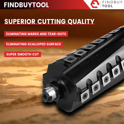 FINDBUYTOOL 15" Helical Cutterhead for Powermatic 1791209 Planer, 68 Carbide Inserts, Low Noise and Tear-Free Finish for Woodworking Tool Upgrade