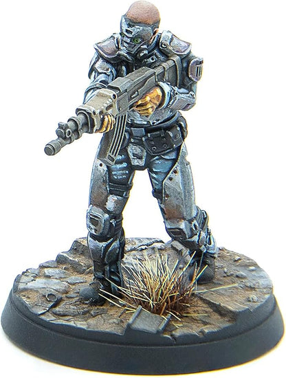 Modiphius Entertainment Ltd Fallout Wasteland Warfare: Enclave-Assault Force - 6 Miniatures 32mm Unpainted Quality Resin Figures Capital Wave RPG