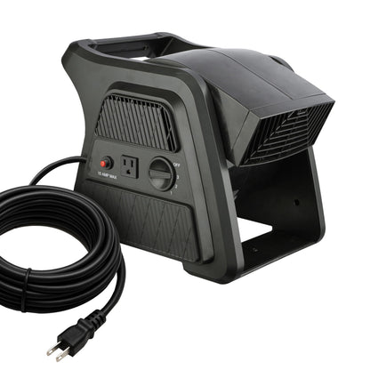 Techni Home Pivoting 600 CFM High Velocity Floor Blower for Drying, Cooling, Ventilating, Exhausting, 300° Blowing Angle, 10AMP Outlet, Portable Carpet Dryer Fan for Home, Office, or Commercial Use