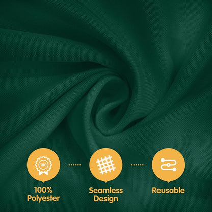 BRILLMAX 6 Pack Hunter Green Tablecloths 70 x 120 Inch for 6ft & 8ft Rectangle Tables - 150 GSM Polyester Fabric, Universal Fit, Water, Stain & Wrinkle Resistant Cloth Cover for Wedding Banquet