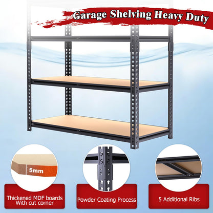 ZEUKMXOO Heavy Duty Garage Shelving,5-Tier Metal Storage Shelves,2400LBS Shelving Unit,Adjustable Shelving Rack, Standing Shelf Units for Garage Storage Warehouse,28''×12''×60'',2 Pack