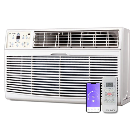 OLMO 14,000 BTU 230V Through-the-Wall Air Conditioner & Heater - Heating & Cooling - Built-In Wireless Smart Kit & Remote Included, R-32 Eco-Friendly Refrigerant