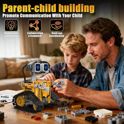 Gohero Robot Building Kit5 in 1 STEM Toys for Boys Toys Age 8-10 with Remote &amp App ControlRobotics Technic Kits with 16 LED ExpressionsChristmas &amp Birthday Gifts for Teen Boys &amp Grils (