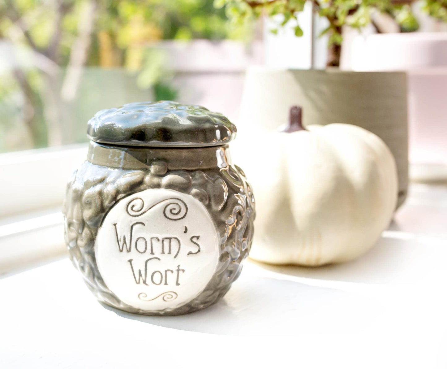 Disney The Nightmare Before Christmas Sally Worm's Wort Jar Ceramic Candle | Citrus Fragrance with 30-Hour Burn Time