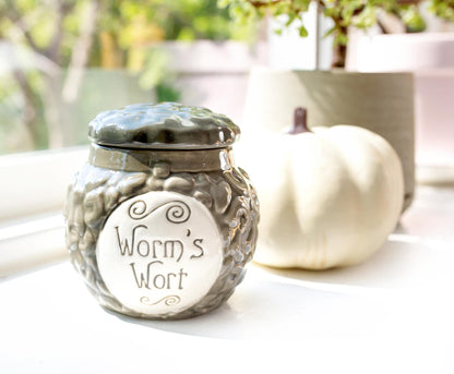 Disney The Nightmare Before Christmas Sally Worm's Wort Jar Ceramic Candle | Citrus Fragrance with 30-Hour Burn Time