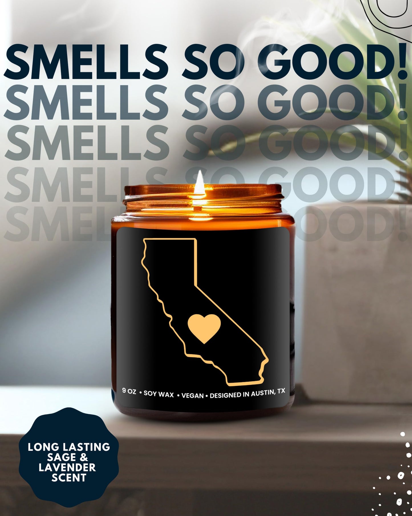 California Candle, Thoughtful California Themed Souvenirs & Gifts for Men and Women, Unique State Gifts, Best Sentimental Gift for Moving Away, Ideal for Birthday, Christmas, Graduation, Gift Ready