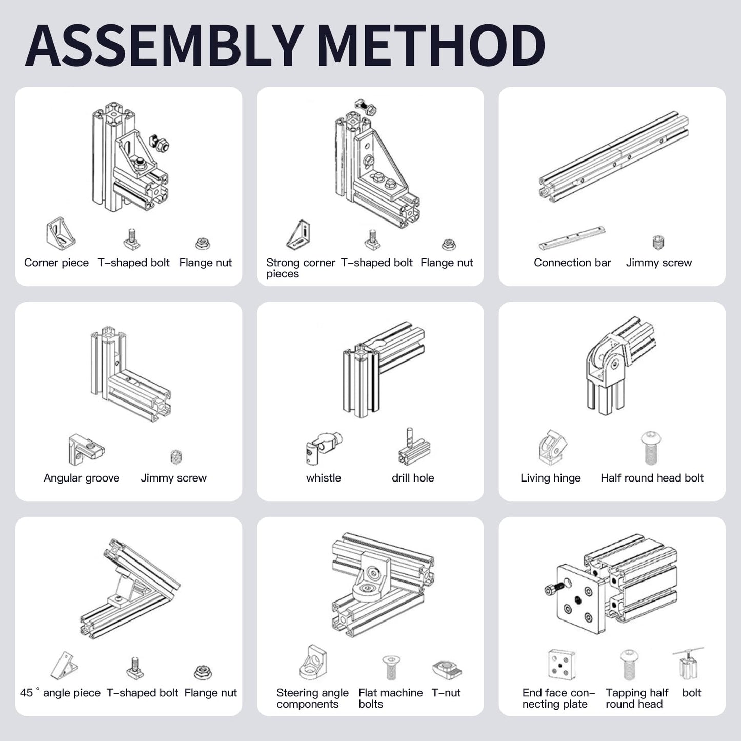12pcs 1220mm 2040 V-Slot Extrusion Aluminum Profile, Anodized Linear Rail for 3D Printer Frame, CNC Machine, DIY Robotics & Structural Projects Silver
