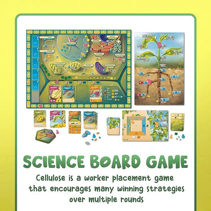 Cellulose: A Plant Cell Biology Game | Mensa Recommended Strategic &amp Entertaining Game to Learn Photosynthesis DNA &amp Biochemistry | Educational STEM Board Game for Families Students &amp Te