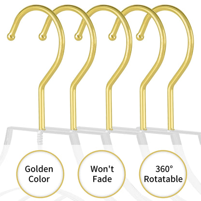 Acrylic Hangers Clear and Gold Premium Quality Clothes Hangers Standard Clothing