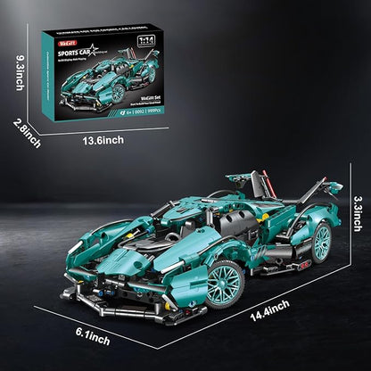 999 Piece Sports Car Building Blocks Toys Boys or Adults Kits 1:14 Race Car Model Building Set Adult Collectible Model Cars Set to Build STEM Super Cars Sets for Boys Girls Age 6-12 8-14