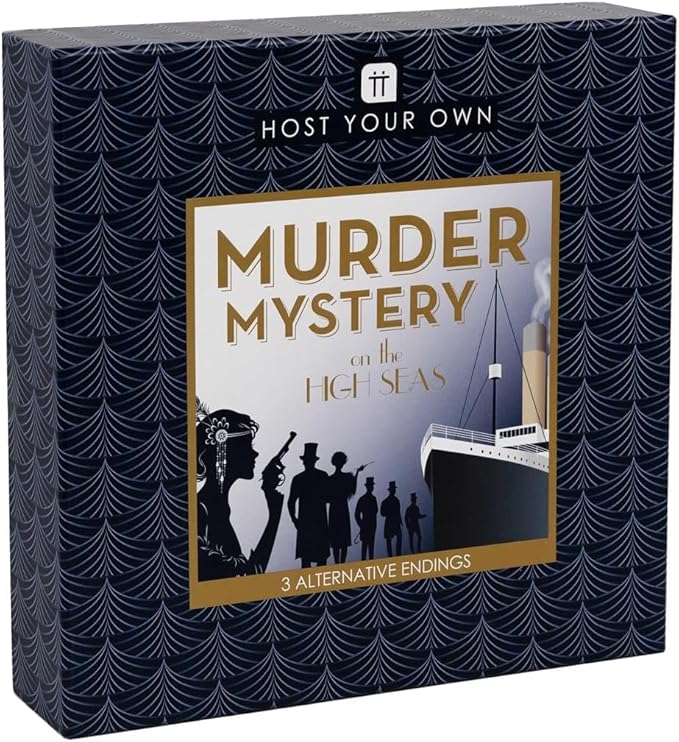 Talking Tables Reusable Murder Mystery Game Death on The Boat Interactive Family Dinner Party Games Night Halloween Christmas Solve The Crime Case Detective Clues Age 16+ 5-12 Players