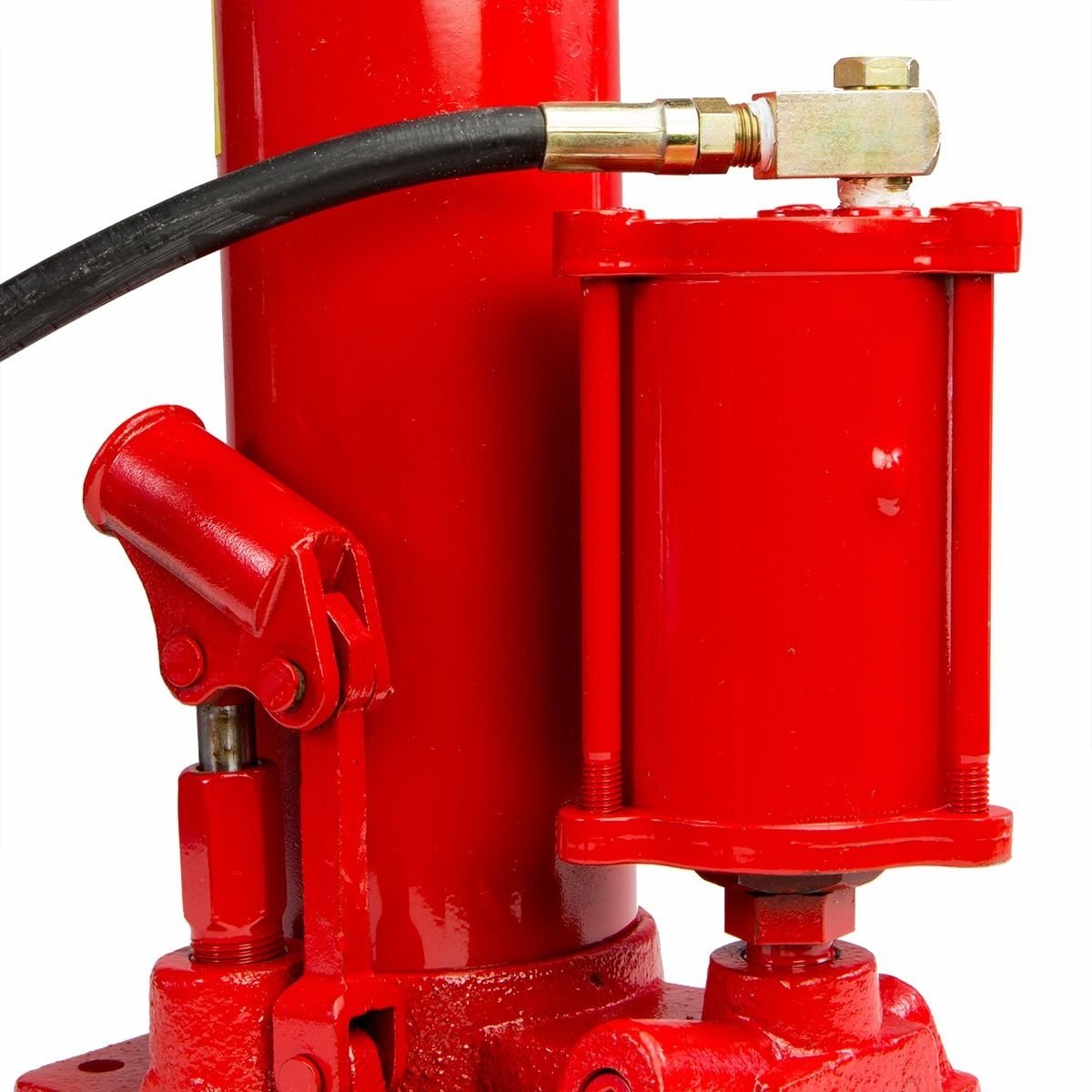 XtremepowerUS 8 Ton Air/Hydraulic Long Ram Jack Piston Ram 8-Ton Capacity Cherry Crane Shop Engine Hoist Lift For Truck- 8.0 Lbs, Red