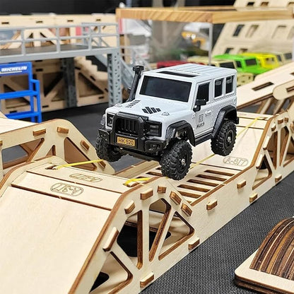 LDARC 1:43 Scale Mini RC Crawler RTR RC Rock Truck 4x4 2.4GHZ Hobby Grade Remote Control Car Model Vehicle RC Buggy Comes with a DIY Replaceable Body Shell(Desert Yellow)