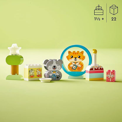 LEGO DUPLO My First Puppy &amp Kitten with Sounds 10977 Pet Animal Toys for Toddlers 1 .5-3 Years Old Early Development Set with Large Bricks