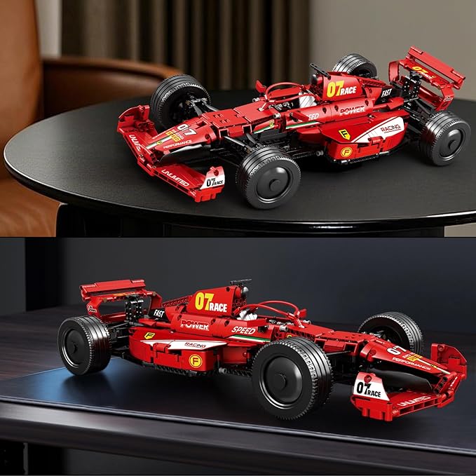 Reobrix F1 Car Model Building Sets 1:8 Scale Race Car Model Kit Collectible Formula 1 Car for Display Creative Gift Ideas for Adult F1 Racing Fans 14+