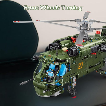 JMBricklayer Military Helicopter Building Sets 61510 Ka-27 Helicopter Collectible Display Model Airplane Military Collection Construction Toys for Teens and Adults Gift Ideas(1800 Pieces)