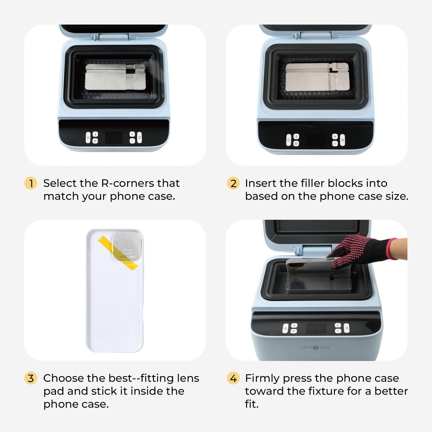 HTVRONT Phone Case Heat Press Machine Bundle - Compatible with iPhone & Android