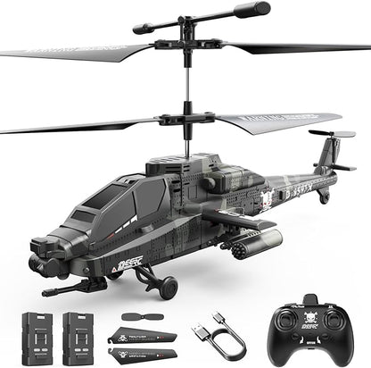 DEERC RC Helicopter RC Plane for Kids and Adults 2.4GHz Remote Control Helicopter 26 Mins Flight Time LED Lights &amp Altitude Hold 2 Batteries Kids Toy for Ages 8-12