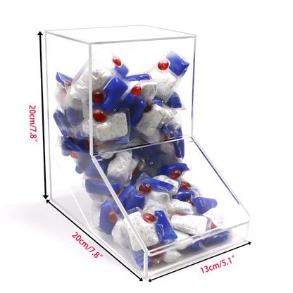 Shonmogar Laundry Pods Dispenser,Acrylic Candy Dispenser with Lids,Clear Dishwasher Pods Container,Laundry Room Organization Containers Wall Acrylic Dispenser for Snack Candy Coffee Pods Creamers