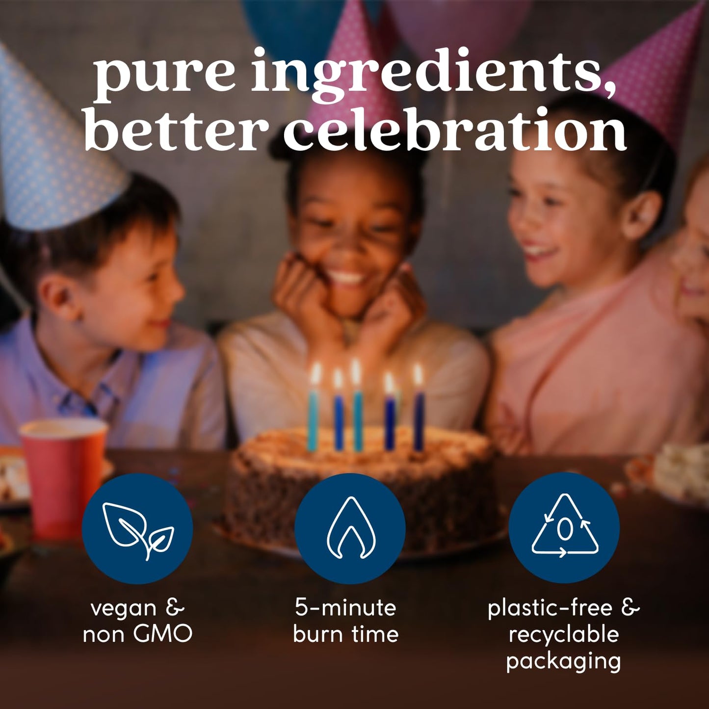 Birthday Candles (Blues) Case of 12-144 Candles Total
