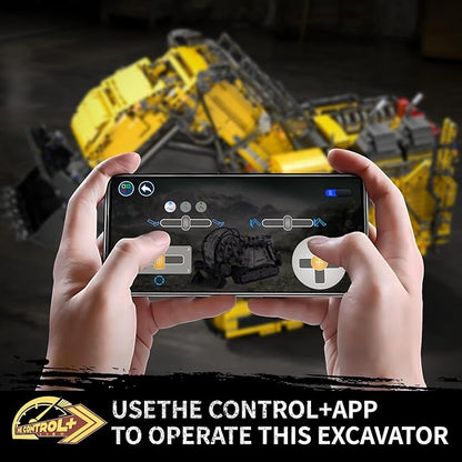 Mould King 17070 App Control Large Excavator Building Kit RC Diggers Construction Set Mining Excavator Construction Vehicle Building Blocks for Adults (4767 Pieces)