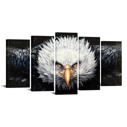 DuoBaorom Black and White Wall Art Bald Eagle Bird Picture 5 Pieces Painting