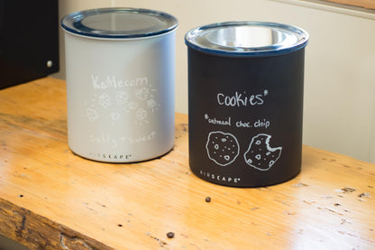 AirScape Planetary Design Kilo Coffee Storage Canister - US Patented Inner Plunger Lid Removes Excess Oxygen - DON'T buy airtight, BUY AIR-LESS - Holds 2.2 lbs Coffee Beans - (Matte Black)