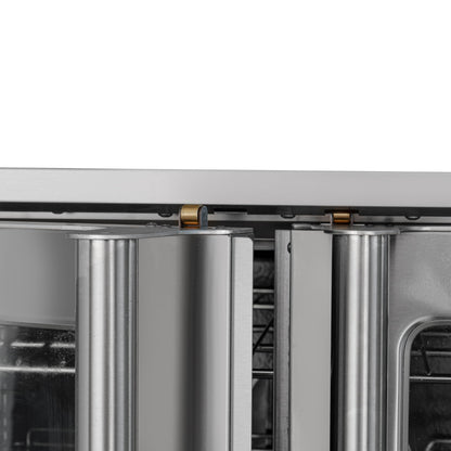 KoolMore 38 in. Full Size Double Commercial Liquid Propane Convection Oven 108,000 BTU With Stacking Kit in Stainless-Steel (KM-DCCO54-LP)