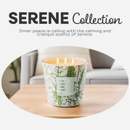 Hidden Label Snowy White Woods Candle, Giant 30oz 3 Wick Soy Candles Non Toxic, Scented Candle White Aromatherapy for Home, 100H Long Lasting Luxury Candles GIF