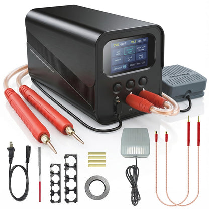 Capacitor Spot Welder for Battery Pack, 10.5kW Farad Welding Machine, Automatic & Foot Pedal Modes, 100-240V, for 18650/21700/LiFePO4 Cells, Nickel Strip Welding Kit