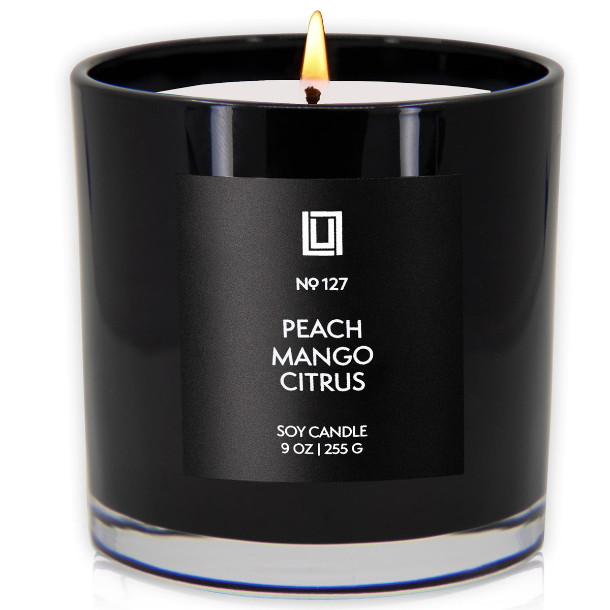 Lulu Candles | Peach, Mango & Citrus | Smells Sweet & Fruity | Luxury Scented Soy Jar Candle | Hand Poured in The USA | Highly Scented Long Lasting (9 Oz.)