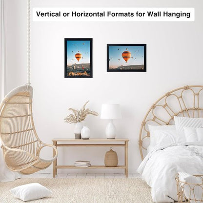 JCJMY 6x10 Picture Frame - Black Wall Mount or Tabletop Display with Shatter-Resistant Plexiglass