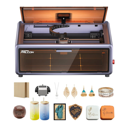 Creality Falcon A1 10W Laser Engraver, 80W Powerful Output, Fully Enclosed, 600mm/s Speed, HD Camera Auto Positioning, Pre-Assembled&Smart Material Recognition, Ideal for Wood & Metal, Class 1 Safety