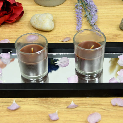Zest Candle 12-Piece Votive Candles, Brown Round Glass