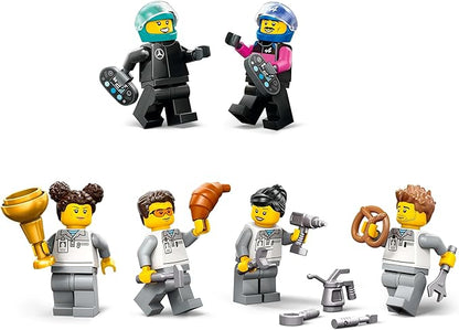 LEGO City F1(R) Mercedes-Benz AMG &amp Alpine Race Car Garage Toy Toy Birthday Present Block Boys Girls Children 7 Years 8 9 Years Old Elementary School Vehicle Car Mini Car 60444