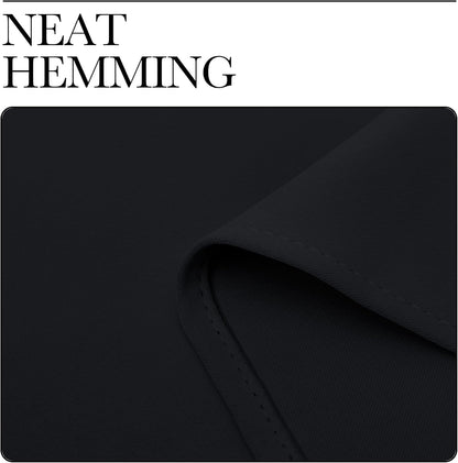 NICETOWN Blackout Curtains - Solid Thermal Insulated Drapes for Bedroom | 2 Panels, 42" x 63", Black