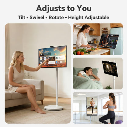 Cugima 27" FHD Smart Portable TV on Wheels