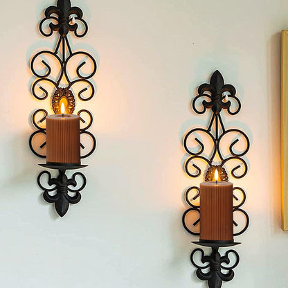 DRomance Battery Operated Flameless Candles with 6 Hour Timer 3 Pack Real Wax Vertical Stripe 3D Wick Flickering LED Pillar Candles Dinner Wedding Christmas Holiday Decor(Brown, 3" D x 5", 6", 7" H)