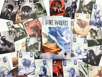 Wonderful World Board Games: Lone Wolves - Trick-Taking Area Control Board Game Head-to-Head Dueling Card Game Ages 14+ 2 Players 15+ Minutes
