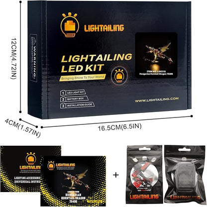 LIGHTAILING Light for Lego 76406 Hungarian Horntail Dragon - Led Lighting Kit Compatible with Lego Building Blocks Model - NOT Included The Model Set