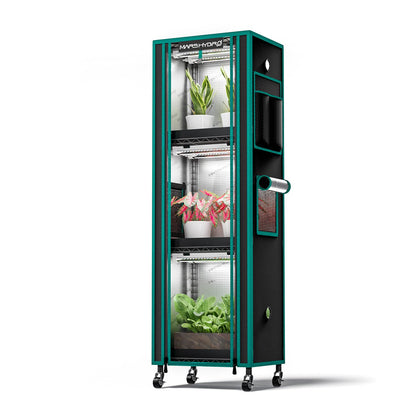 MARS HYDRO 2025 Plant Stand with Grow Lights 4-Tier Plant Shelf with 6 Full Spectrum LED Lamps (54W, 12‘’) & Grow Tent Mini Greenhouse for Vegetables, Seedlings, Plant Growth 5000K, 16x12x47''