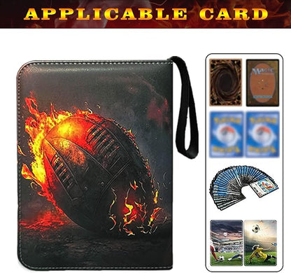 Football Card Binder with Sleeves900 Pockets Football Card Holder Protectors Albums Card Storage Organizer Case Compatible with Trading Card and Other Sports Cards