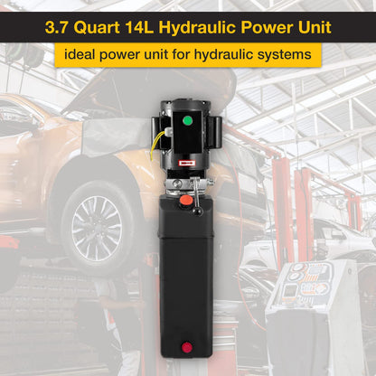 Doppy 3.7 Gallon Hydraulic Pump Unit 3HP 2950 PSI Car Lift Hydraulic Pump for 2 and 4 Post Lifts Car Lifting
