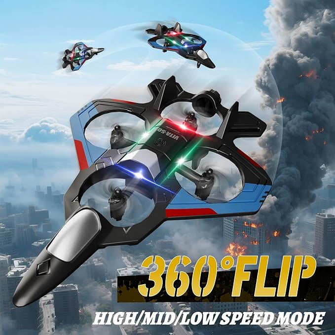 RC Planes with 3 Batteries for Kids Adults Foam Remote Control Airplane Jet Helicopter Drone Toys for Kids Adults 8-12 12-16 Remote Control Plane Airplane Toys with Led Lights